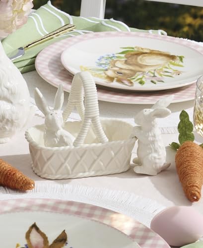 Lenox Wicker Creek Bunny Porcelain Easter Salt and Pepper Shaker Set - style: Salt & Pepper Set
