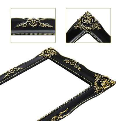 Open Picture Frame for Canvas Paintings, Gallery Walls, DIY Craft Projects - color: Black - Straight Edges