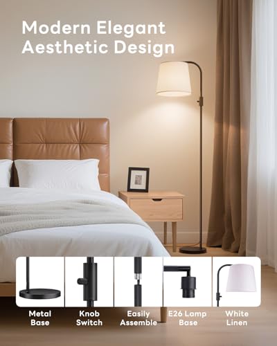 Smart RGB Arc Floor Lamp, 65", App Control, Compatible with Alexa - color: Black, size: 65"(App Control)