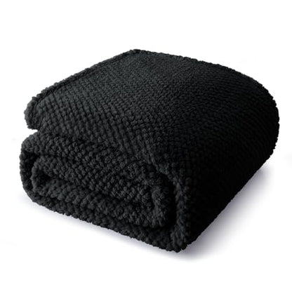 Whale Flotilla Soft Fleece King Size Bed Blanket, Black - color: Black, size: King(90x104 In)