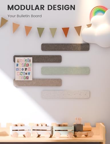 Fluxynara 13" x 2" Felt Wall Panels, Linen Dusk - color: Linen Dusk, size: 5-pack