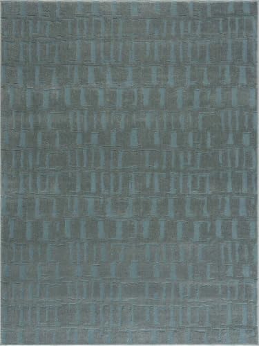 Hauteloom Galaxia Hallway, Kitchen Machine Washable Runner Rug - Modern Organic Geometric - Teal, Slate Blue, Dark Gray, Turquoise - 2'7" x 7'3" - color: Teal, Dark Gray, Turquoise / Dragan, size: 2'7" x 7'3" (Runner)
