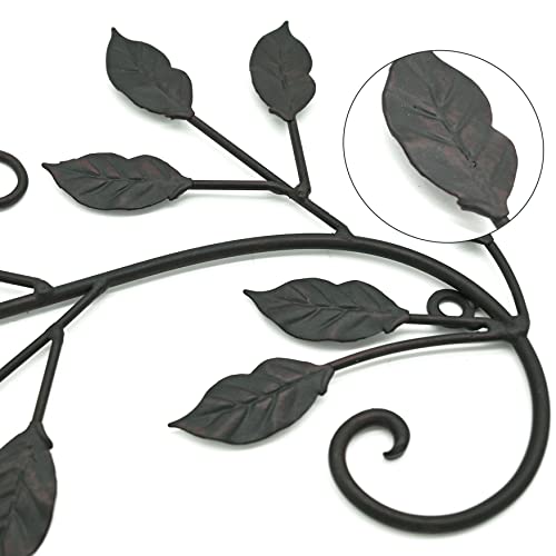 Remenna Metal Tree Leaf Wall Decor Leaves Wall Art Wrought Iron Scroll Above The Bed, Living Room, Outdoor Decoration