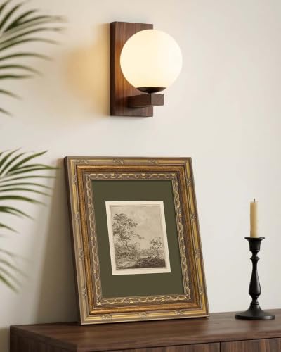 HUARCEY Vintage Canvas Wall Art 8"x10", Gold Framed Rustic Canvas Print - color: Mountain Scenery, size: 10"L x 8"W