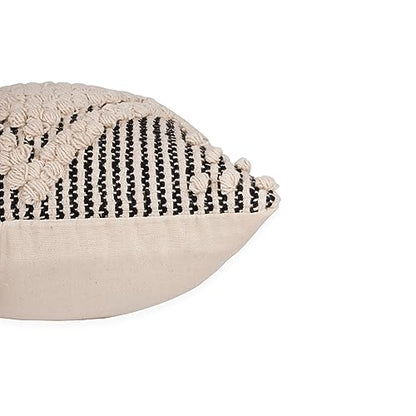 · REDEARTH · Boho Textured Handwoven Throw Pillow Cases, Diamond Medley - color: Diamond Medley Black, size: 20" x 12" (Pack of 2)