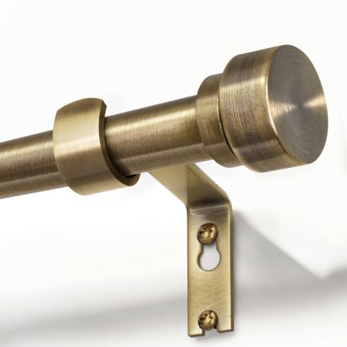 Oneach Heavy Duty Curtain Rods for Windows 72 to 144 Inch, 1 Inch Antique Bronze Curtain Rod, Adjustable Length Rod with Metal Finials, Modern Decor for Bedroom Kitchen Living Room - color: 017 Antique Bronze, size: 16"-150"|1 Pack