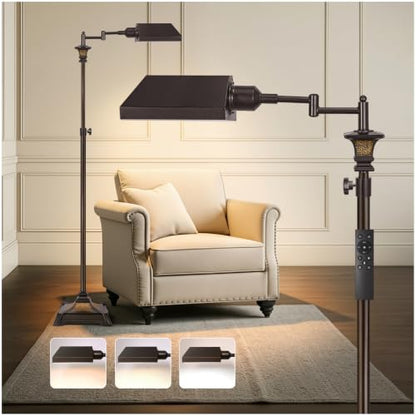 Scenekoy Adjustable Height Floor Lamp w/Remote for Living Room Bedroom
