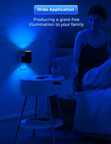 L LOHAS LED Calm Blue Night Light, Night Lights Plug into Wall, Dimmable - color: Blue, size: 2 Pack