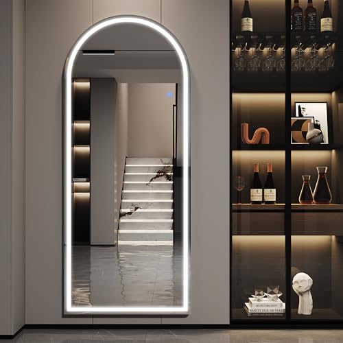 Antok 71"x28" LED Full Length Mirror, Lighted Floor Mirror, Arched - size: 71"L x 28"W, style: Arched Style