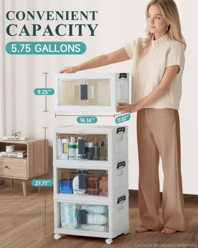 OlarHike 23QT Storage Bins with Lids for Closet, Office, Room, 3 Pack - size: 23QT