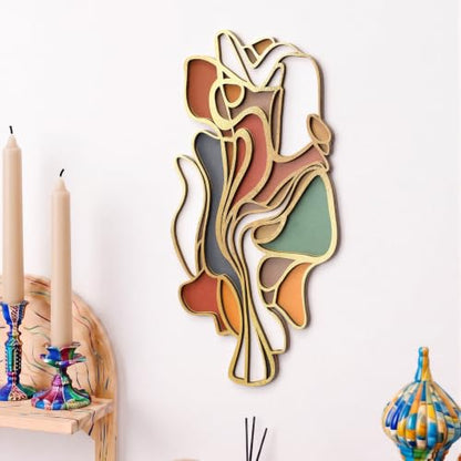 Mifoci Mid Century Modern Wood Wall Art, Abstract Wall Decor, Vertical - style: Vertical Style