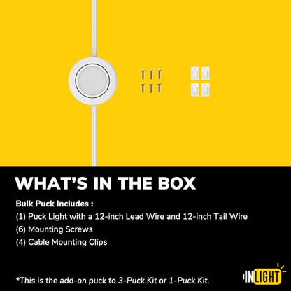 GETINLIGHT 2.75-Inch LED Replacement Puck Light, 1-Pack, 2700K, White - color: White, size: 1-puck add-on light
