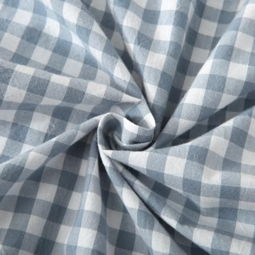 Mywinlle Blue Plaid Ruffle Gingham Throw Pillow Covers 18"x18" Set of 2 - color: Blue Gingham, size: 18" x 18" (Pack of 2)