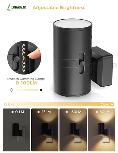 L LOHAS LED Night Light Plug in, Night Lights Plug into Wall, Soft White - color: 3000K-soft white, size: 2 Pack