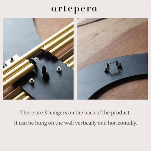 ARTEPERA 3D Metal Wall Art Black Gold Geometric Sculpture Decor 39x19