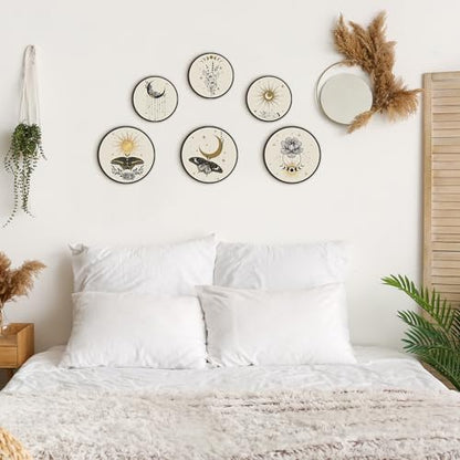 Barydat 6 Pcs Boho Wooden Plant Wall Art Decor,Butterfly,8 Inch, 10 Inch - color: Butterfly