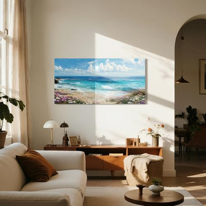 imjiayu Ocean Wall Art for Living Room Seaside Oversized Prints 29"x57" - color: Shimmering Sea, size: 57"L x 29"W