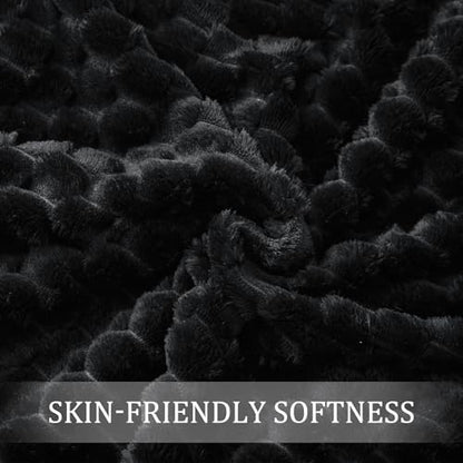Exclusivo Mezcla 3D Fleece Queen Size Blanket for Bed, Black - color: Black, size: Queen ( 90x90 IN )