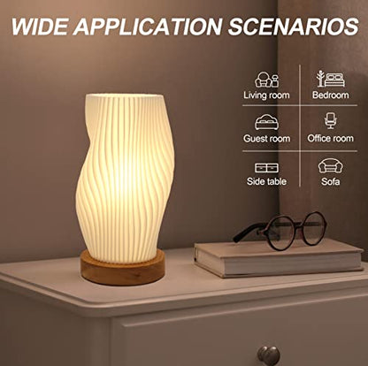 Aesthetic Funky Lamp, Cool Striped Bedside Night Light for Cozy Bedroom - color: Warm-SM