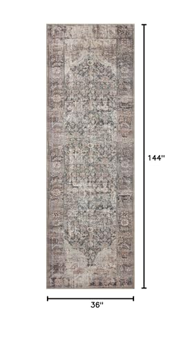 Loloi Amber Lewis Georgie Lagoon/Beige 3'-0" x 12'-0" Runner Rug - color: Lagoon / Beige, size: 3' x 12' (Rectangular)