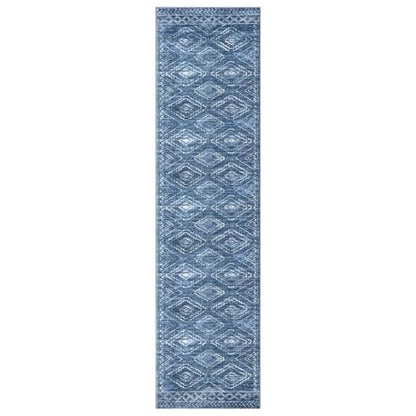 KILOCOCO Washable Runner Rug 2.6x12 ft Runner for Hallway, Stonewashed Blue - color: Stonewashed Blue, size: 2'7" x 12' (Runner)