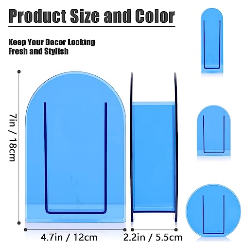 Blue Acrylic Vase Arched for Modern Aesthetic Room Decor,Plastic Decorative Vase for Bedroom,Living Room Table - Light Blue Acrylic Vase Decorative Centerpiece for Home or Wedding Office - color: B