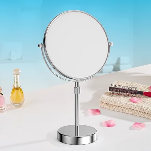 Nicesail Adjustable Tabletop Makeup Mirror Magnified Vanity Chrome 10X - color: Chrome Finish-10x
