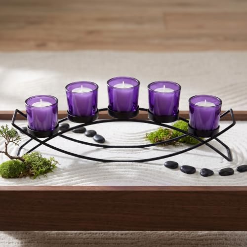 Seraphic Dining Room Table Centerepice,Tealight Candle Holder, Purple - color: Purple, size: 5 Cup