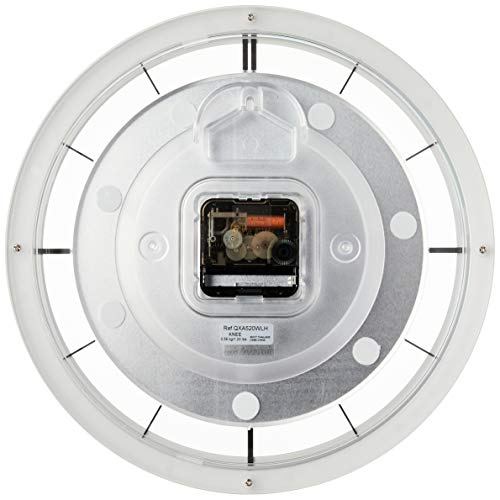 SEIKO QXA520WLH Metal Non Ticking Wall Clock, White, 11 Inch - color: Silver
