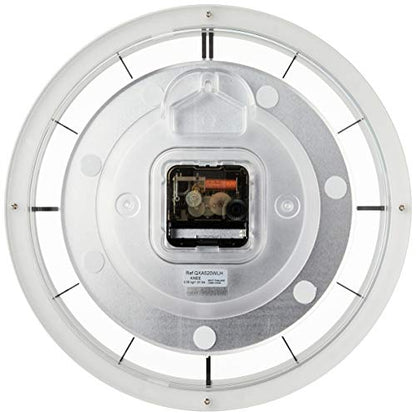 SEIKO QXA520WLH Metal Non Ticking Wall Clock, White, 11 Inch - color: Silver
