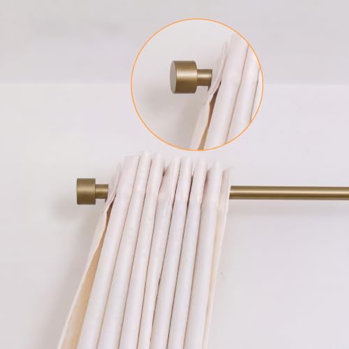 LEIFIDE 4 Pack Curtain Rod Finials Curtain Rod End Cap Finials for Curtains Rods of 7/8 and 1 Inch Diameter (Gold) - color: Gold