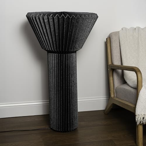JONATHAN Y Archer Floor Lamp Modern Minimalist Mango Wood Base 37", Black - color: Black