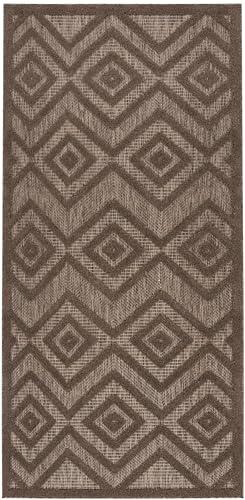 Nourison Home Versatile Brown 2' x 4' Area Rug - Easy Clean, Non Shedding, Bed Room, Living Room, Dining Room, Kitchen (2' x 4') - color: Brown, size: 2' x 4' (Rectangular)
