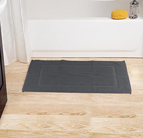 Utopia Towels Cotton Bath Mat, 21x34 in, 2 Pack, Grey - color: Grey, size: 2 Bath Mats