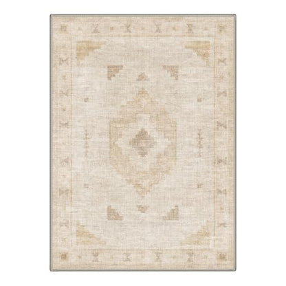 GENIMO 8X10 Area Rug for Living Room, Boho Medallion Non Slip Washable Thin - color: Cream Taupe-1, size: 8' x 10' (Rectangular)
