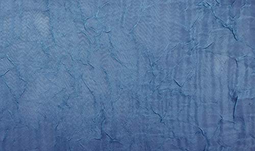 No. 918 Erica Crushed Sheer Voile Rod Pocket Curtain Panel, 51" x 84", Blue - color: Blue, size: 51"W x 84"L (Pack of 1)