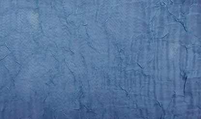 No. 918 Erica Crushed Sheer Voile Rod Pocket Curtain Panel, 51" x 84", Blue - color: Blue, size: 51"W x 84"L (Pack of 1)
