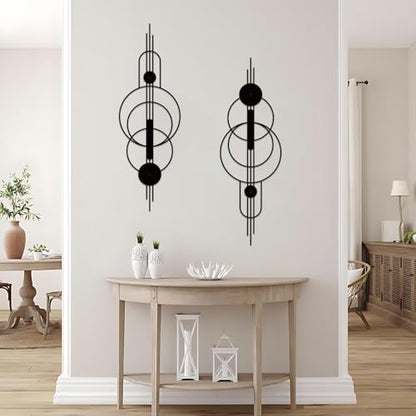 ruelen 2 Pcs Small Metal Abstract Wall Art - color: Geom 80