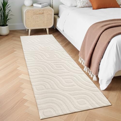 SHACOS 2x6 Runner Rugs Fluffy Rug for Hallway Entryway, Beige - size: 2×6