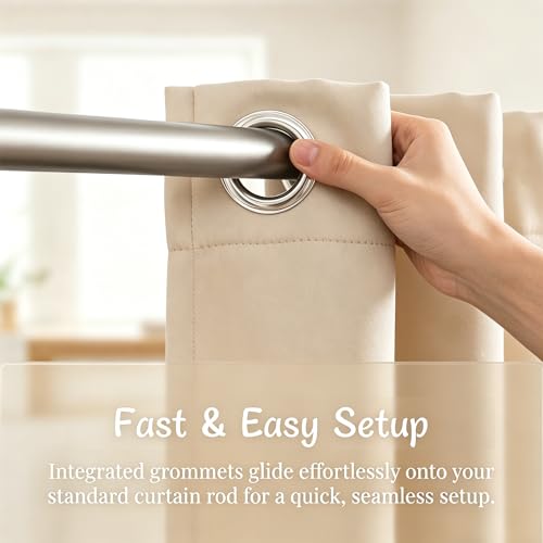 Beige Kids Star Cutout Curtains for Bedroom 70" W x 84" L 2 Panels - color: Beige, size: 70"W x 84"L (Pack of 2)