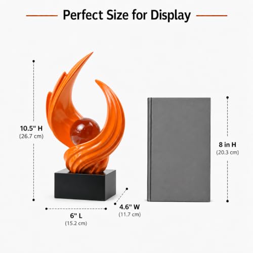 AWNR Modern Sculptures Living Room Shelf Decor Home Décor Accents - color: Orange-c