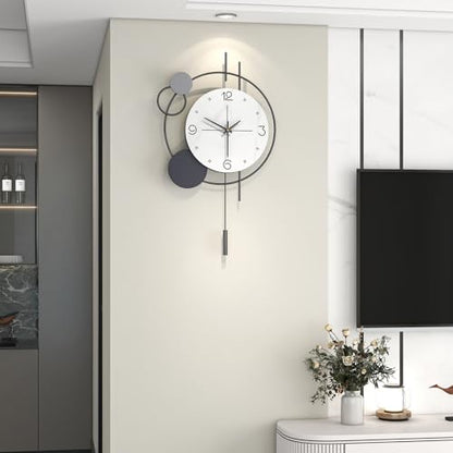 Decorative Modern Wall Clock for Living Room Decor Non Ticking