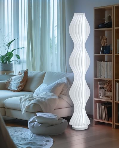 TACAHE Wavy Floor Lamp - 3 Color Temp & Dimmable