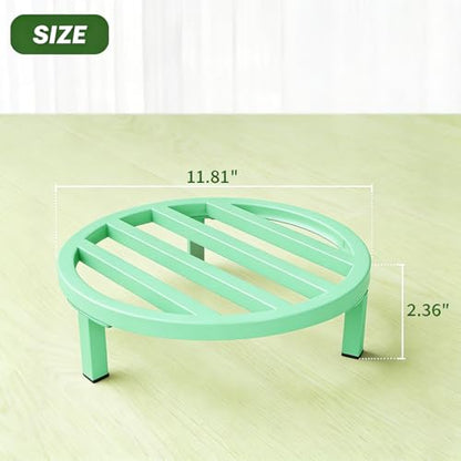 3 Pack 12 Inch Metal Plant Stands Outdoor Indoor Riser,Mint Green - color: 11.81"-Mint Green