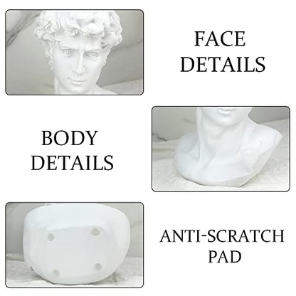Norrclp 11in Greek Statue of David, Classic Roman Head Bust - color: David-11in