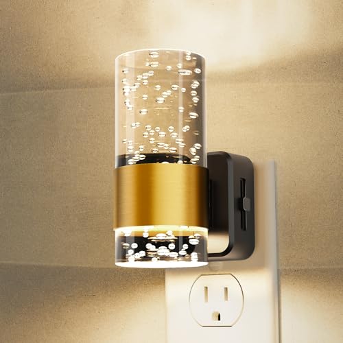 L LOHAS LED Night Lights Plug into wall, Soft Warm Night Light - color: Gold Ring-3000K, size: 1 Pack