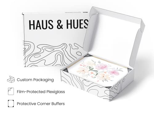 HAUS AND HUES 부케 세트 아트 프린트 4개 세트 16x20 - 프레임 베이지 - color: 꽃다발 꽃, size: 16 x 20, style: 베이지 프레임