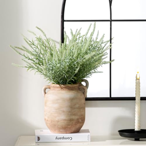 Vanselia Ceramic Flower Vase Home Table Decor Living Room Farmhouse 7.6 in - color: 7.6" Rust