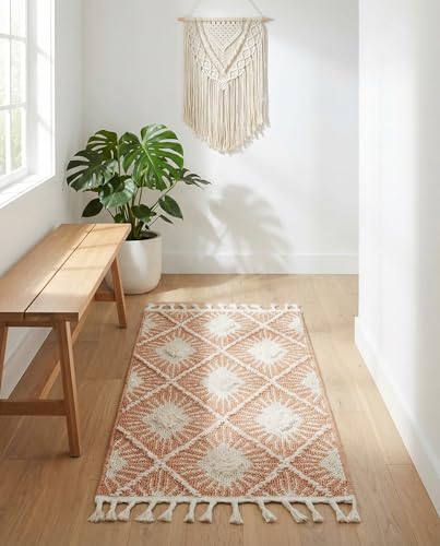 Rugs.com Boho Collection Rug – 4 Ft Runner Rust Red Medium-Pile Rug Perfect for Hallways, Entryways - color: Rust Red, size: 2' x 4' Runner