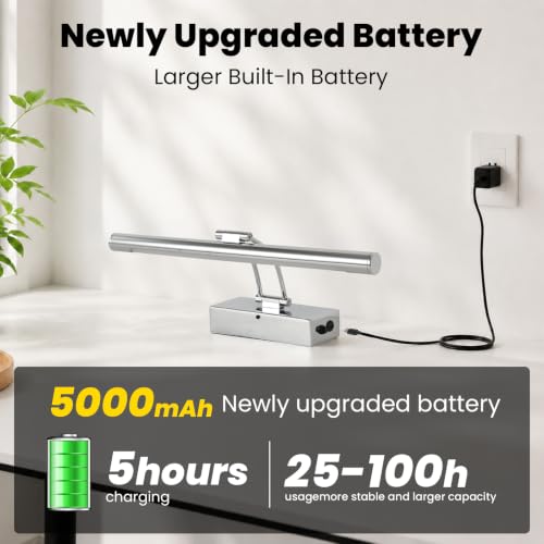 Battery Operated Picture Light for Wall,Chrome 15.7-Inch - color: Chrome, size: 15.7 Inch